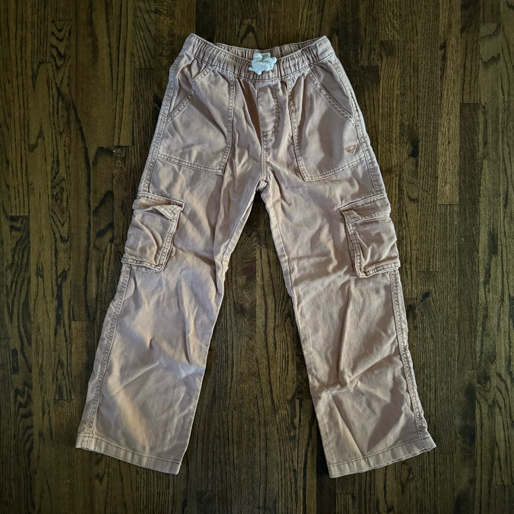 Roxy Girl Kids Cargo Pants in Light Brown - Size Medium 8/10